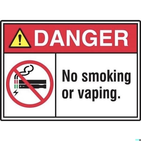 Accuform ANSI DANGER Safety Sign NO SMOKING MRMK007VS MRMK007VS